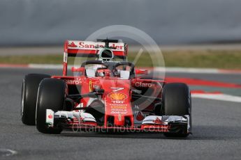 World © Octane Photographic Ltd. Scuderia Ferrari SF16-H – Kimi Raikkonen running with Halo prototype. Thursday 3rd March 2016, F1 Winter testing, Circuit de Barcelona Catalunya, Spain, Day 7. Digital Ref : 1510LB1D6531
