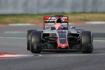 World © Octane Photographic Ltd. Haas F1 Team VF-16 – Romain Grosjean. Thursday 3rd March 2016, F1 Winter testing, Circuit de Barcelona Catalunya, Spain, Day 7 Digital Ref : 1510LB1D6626