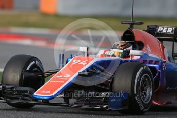 World © Octane Photographic Ltd. Manor Racing MRT05 – Pascal Wehrlein. Thursday 3rd March 2016, F1 Winter testing, Circuit de Barcelona Catalunya, Spain, Day 7. Digital Ref : 1510LB1D6648