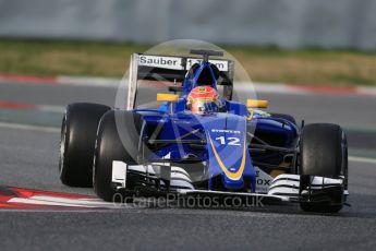 World © Octane Photographic Ltd. Sauber F1 Team C35 – Felipe Nasr. Thursday 3rd March 2016, F1 Winter testing, Circuit de Barcelona Catalunya, Spain, Day 7. Digital Ref : 1510LB1D6700