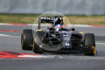 World © Octane Photographic Ltd. Renault Sport F1 Team RS16 – Jolyon Palmer. Thursday 3rd March 2016, F1 Winter testing, Circuit de Barcelona Catalunya, Spain, Day 7. Digital Ref : 1510LB1D6744