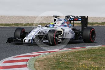 World © Octane Photographic Ltd. Williams Martini Racing, Williams Mercedes FW38 – Felipe Massa. Thursday 3rd March 2016, F1 Winter testing, Circuit de Barcelona Catalunya, Spain, Day 7. Digital Ref : 1510LB1D6870