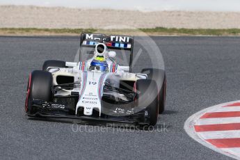 World © Octane Photographic Ltd. Williams Martini Racing, Williams Mercedes FW38 – Felipe Massa. Thursday 3rd March 2016, F1 Winter testing, Circuit de Barcelona Catalunya, Spain, Day 7. Digital Ref : 1510LB1D6877