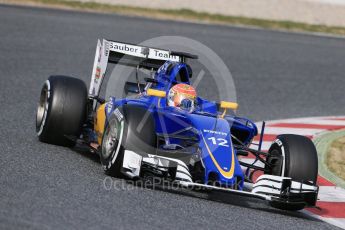 World © Octane Photographic Ltd. Sauber F1 Team C35 – Felipe Nasr. Thursday 3rd March 2016, F1 Winter testing, Circuit de Barcelona Catalunya, Spain, Day 7. Digital Ref : 1510LB1D6905