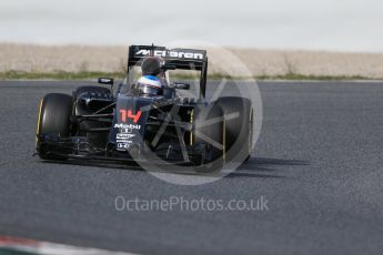 World © Octane Photographic Ltd. McLaren Honda MP4-31 – Fernando Alonso. Thursday 3rd March 2016, F1 Winter testing, Circuit de Barcelona Catalunya, Spain, Day 7. Digital Ref : 1510LB1D7037