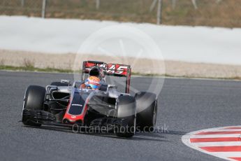 World © Octane Photographic Ltd. Haas F1 Team VF-16 – Romain Grosjean. Thursday 3rd March 2016, F1 Winter testing, Circuit de Barcelona Catalunya, Spain, Day 7 Digital Ref : 1510LB1D7066