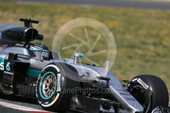 World © Octane Photographic Ltd. Mercedes AMG Petronas W07 Hybrid – Nico Rosberg. Thursday 3rd March 2016, F1 Winter testing, Circuit de Barcelona Catalunya, Spain, Day 7. Digital Ref : 1510LB1D7121