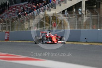 World © Octane Photographic Ltd. Scuderia Ferrari SF16-H – Kimi Raikkonen. Thursday 3rd March 2016, F1 Winter testing, Circuit de Barcelona Catalunya, Spain, Day 7. Digital Ref : 1510LB1D7198