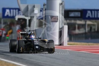 World © Octane Photographic Ltd. Renault Sport F1 Team RS16 – Jolyon Palmer. Thursday 3rd March 2016, F1 Winter testing, Circuit de Barcelona Catalunya, Spain, Day 7. Digital Ref : 1510LB1D7337