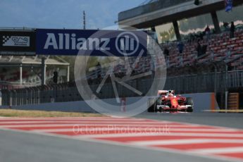 World © Octane Photographic Ltd. Scuderia Ferrari SF16-H – Kimi Raikkonen. Thursday 3rd March 2016, F1 Winter testing, Circuit de Barcelona Catalunya, Spain, Day 7. Digital Ref : 1510LB1D7352