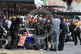 World © Octane Photographic Ltd. Manor Racing MRT05 – Pascal Wehrlein. Thursday 3rd March 2016, F1 Winter testing, Circuit de Barcelona Catalunya, Spain, Day 7. Digital Ref : 1510LB1D7414