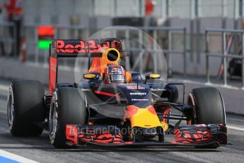 World © Octane Photographic Ltd. Red Bull Racing-TAG Heuer RB12 – Daniil Kvyat. Thursday 3rd March 2016, F1 Winter testing, Circuit de Barcelona Catalunya, Spain, Day 7. Digital Ref : 1510LB1D7444