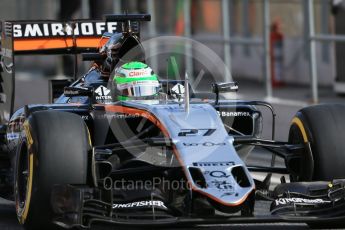 World © Octane Photographic Ltd. Sahara Force India VJM09 - Nico Hulkenberg. Thursday 3rd March 2016, F1 Winter testing, Circuit de Barcelona Catalunya, Spain, Day 7. Digital Ref : 1510LB1D7501