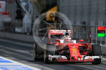 World © Octane Photographic Ltd. Scuderia Ferrari SF16-H – Kimi Raikkonen. Thursday 3rd March 2016, F1 Winter testing, Circuit de Barcelona Catalunya, Spain, Day 7. Digital Ref : 1510LB1D7528