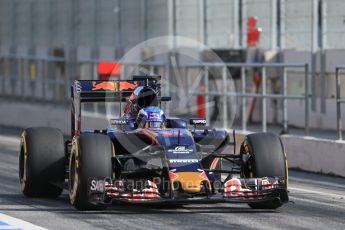 World © Octane Photographic Ltd. Scuderia Toro Rosso STR11 – Max Verstappen. Thursday 3rd March 2016, F1 Winter testing, Circuit de Barcelona Catalunya, Spain, Day 7. Digital Ref : 1510LB1D7550