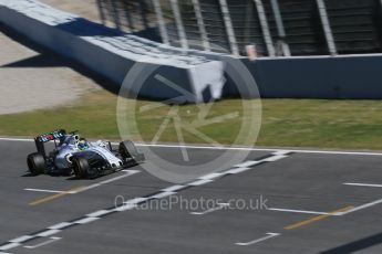 World © Octane Photographic Ltd. Williams Martini Racing, Williams Mercedes FW38 – Felipe Massa. Thursday 3rd March 2016, F1 Winter testing, Circuit de Barcelona Catalunya, Spain, Day 7. Digital Ref : 1510LB1D7573