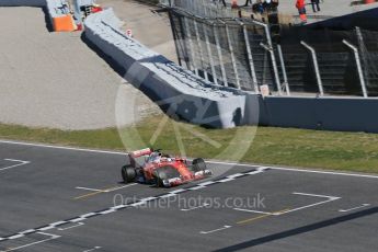 World © Octane Photographic Ltd. Scuderia Ferrari SF16-H – Kimi Raikkonen. Thursday 3rd March 2016, F1 Winter testing, Circuit de Barcelona Catalunya, Spain, Day 7. Digital Ref : 1510LB1D7601