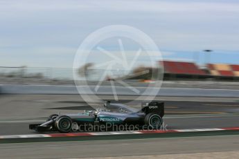 World © Octane Photographic Ltd. Mercedes AMG Petronas W07 Hybrid – Nico Rosberg. Thursday 3rd March 2016, F1 Winter testing, Circuit de Barcelona Catalunya, Spain, Day 7. Digital Ref : 1510LB5D9691