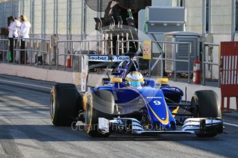 World © Octane Photographic Ltd. Sauber F1 Team C35 – Marcus Ericsson. Friday 4th March 2016, F1 Winter testing, Circuit de Barcelona Catalunya, Spain, Day 8. Digital Ref : 1511LB1D7782