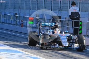 World © Octane Photographic Ltd. Mercedes AMG Petronas W07 Hybrid – Lewis Hamilton Friday 4th March 2016, F1 Winter testing, Circuit de Barcelona Catalunya, Spain, Day 8. Digital Ref : 1511LB1D7793