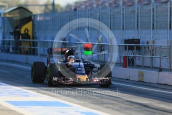 World © Octane Photographic Ltd. Scuderia Toro Rosso STR11 – Carlos Sainz. Friday 4th March 2016, F1 Winter testing, Circuit de Barcelona Catalunya, Spain, Day 8. Digital Ref : 1511LB1D7855