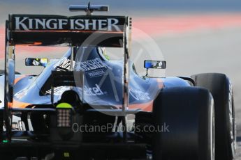 World © Octane Photographic Ltd. Sahara Force India VJM09 - Sergio Perez. Friday 4th March 2016, F1 Winter testing, Circuit de Barcelona Catalunya, Spain, Day 8. Digital Ref : 1511LB1D7995