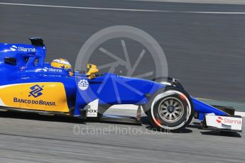 World © Octane Photographic Ltd. Sauber F1 Team C35 – Marcus Ericsson. Friday 4th March 2016, F1 Winter testing, Circuit de Barcelona Catalunya, Spain, Day 8. Digital Ref : 1511LB1D8619