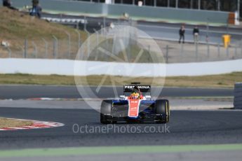 World © Octane Photographic Ltd. Manor Racing MRT05 – Rio Haryanto. Friday 4th March 2016, F1 Winter testing, Circuit de Barcelona Catalunya, Spain, Day 8. Digital Ref : 1511LB1D8864