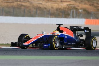World © Octane Photographic Ltd. Manor Racing MRT05 – Rio Haryanto. Friday 4th March 2016, F1 Winter testing, Circuit de Barcelona Catalunya, Spain, Day 8. Digital Ref : 1511LB1D8873