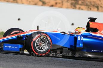 World © Octane Photographic Ltd. Manor Racing MRT05 – Rio Haryanto. Friday 4th March 2016, F1 Winter testing, Circuit de Barcelona Catalunya, Spain, Day 8. Digital Ref : 1511LB1D8984