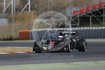 World © Octane Photographic Ltd. McLaren Honda MP4-31 – Jenson Button. Friday 4th March 2016, F1 Winter testing, Circuit de Barcelona Catalunya, Spain, Day 8. Digital Ref : 1511LB1D9106