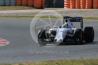 World © Octane Photographic Ltd. Williams Martini Racing, Williams Mercedes FW38 – Felipe Massa. Friday 4th March 2016, F1 Winter testing, Circuit de Barcelona Catalunya, Spain, Day 8. Digital Ref : 1511LB1D9126