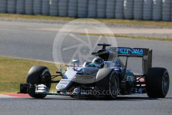 World © Octane Photographic Ltd. Mercedes AMG Petronas W07 Hybrid – Nico Rosberg. Friday 4th March 2016, F1 Winter testing, Circuit de Barcelona Catalunya, Spain, Day 8. Digital Ref : 1511LB1D9142