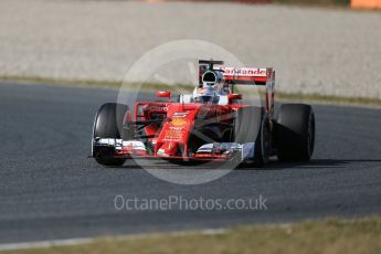 World © Octane Photographic Ltd. Scuderia Ferrari SF16-H – Sebastian Vettel. Friday 4th March 2016, F1 Winter testing, Circuit de Barcelona Catalunya, Spain, Day 8. Digital Ref : 1511LB1D9168