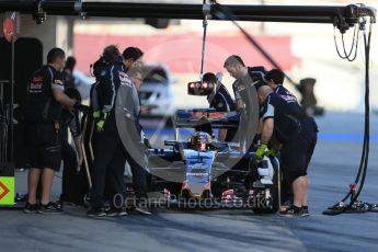 World © Octane Photographic Ltd. Scuderia Toro Rosso STR11 – Carlos Sainz. Friday 4th March 2016, F1 Winter testing, Circuit de Barcelona Catalunya, Spain, Day 8. Digital Ref : 1511LB1D9497