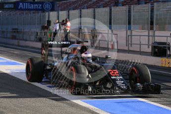 World © Octane Photographic Ltd. McLaren Honda MP4-31 – Jenson Button. Friday 4th March 2016, F1 Winter testing, Circuit de Barcelona Catalunya, Spain, Day 8. Digital Ref : 1511LB5D0112
