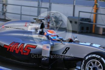 World © Octane Photographic Ltd. Haas F1 Team VF-16 – Romain Grosjean. Friday 4th March 2016, F1 Winter testing, Circuit de Barcelona Catalunya, Spain, Day 8. Digital Ref : 1511LB5D0138