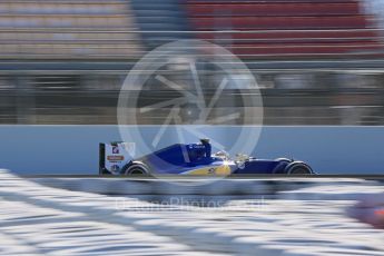 World © Octane Photographic Ltd. Sauber F1 Team C35 – Marcus Ericsson. Friday 4th March 2016, F1 Winter testing, Circuit de Barcelona Catalunya, Spain, Day 8. Digital Ref : 1511LB5D0216