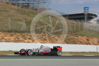 World © Octane Photographic Ltd. Haas F1 Team VF-16 – Romain Grosjean. Friday 4th March 2016, F1 Winter testing, Circuit de Barcelona Catalunya, Spain, Day 8. Digital Ref : 1511LB5D0281