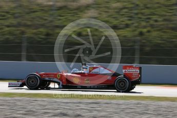 World © Octane Photographic Ltd. Scuderia Ferrari SF16-H – Sebastian Vettel. Friday 4th March 2016, F1 Winter testing, Circuit de Barcelona Catalunya, Spain, Day 8. Digital Ref : 1511LB5D0516