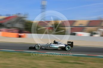 World © Octane Photographic Ltd. Mercedes AMG Petronas W07 Hybrid – Nico Rosberg. Friday 4th March 2016, F1 Winter testing, Circuit de Barcelona Catalunya, Spain, Day 8. Digital Ref : 1511LB5D0713