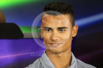 World © Octane Photographic Ltd. F1 German GP FIA Drivers’ Press Conference, Hockenheim, Germany. Thursday 28th July 2016. Manor Racing - Pascal Wehrlein. Digital Ref : 1657LB1D7515