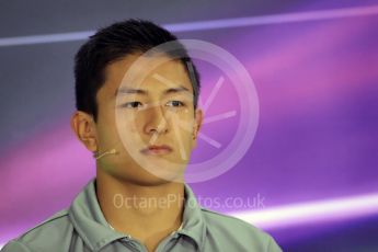 World © Octane Photographic Ltd. F1 German GP FIA Drivers’ Press Conference, Hockenheim, Germany. Thursday 28th July 2016. Manor Racing – Rio Haryanto. Digital Ref : 1657LB1D7546