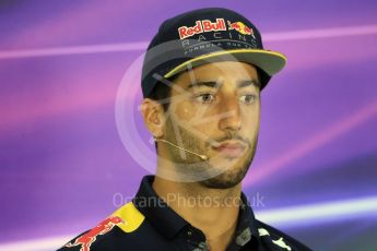 World © Octane Photographic Ltd. F1 German GP FIA Drivers’ Press Conference, Hockenheim, Germany. Thursday 28th July 2016. Red Bull Racing – Daniel Ricciardo. Digital Ref : 1657LB1D7551