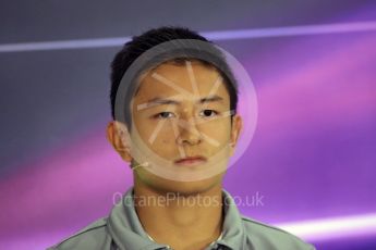 World © Octane Photographic Ltd. F1 German GP FIA Drivers’ Press Conference, Hockenheim, Germany. Thursday 28th July 2016. Manor Racing – Rio Haryanto. Digital Ref : 1657LB1D7564