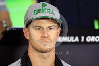 World © Octane Photographic Ltd. F1 German GP FIA Drivers’ Press Conference, Hockenheim, Germany. Thursday 28th July 2016. Sahara Force India - Nico Hulkenberg. Digital Ref : 1657LB1D7573