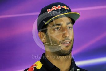 World © Octane Photographic Ltd. F1 German GP FIA Drivers’ Press Conference, Hockenheim, Germany. Thursday 28th July 2016. Red Bull Racing – Daniel Ricciardo. Digital Ref : 1657LB1D7614
