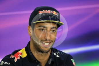 World © Octane Photographic Ltd. F1 German GP FIA Drivers’ Press Conference, Hockenheim, Germany. Thursday 28th July 2016. Red Bull Racing – Daniel Ricciardo. Digital Ref : 1657LB1D7672