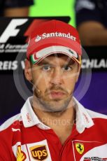 World © Octane Photographic Ltd. F1 German GP FIA Drivers’ Press Conference, Hockenheim, Germany. Thursday 28th July 2016. Scuderia Ferrari – Sebastian Vettel. Digital Ref : 1657LB1D7688