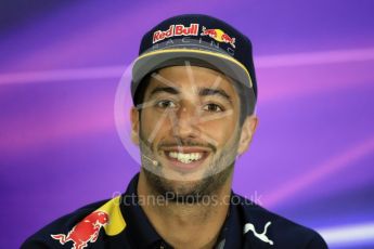 World © Octane Photographic Ltd. F1 German GP FIA Drivers’ Press Conference, Hockenheim, Germany. Thursday 28th July 2016. Red Bull Racing – Daniel Ricciardo. Digital Ref : 1657LB1D7698
